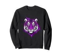 Cabeza De Tigre Púrpura con Salpicadura De Pintura Sudadera