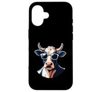 Cabeza de Vaca con Gafas de Sol - Estilo Dibujo Animado Carcasa para iPhone 16