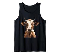 Cabeza de vaca poligonal - Diseño de animal en estilo low po Camiseta sin Mangas