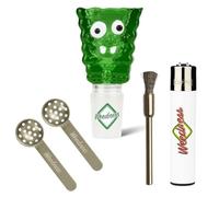 Cabeza de vidrio bong 18.8 mm cut face Juego de 4 piezas - enchufe cabeza adaptador chillum accesorios bong tazón de cabeza