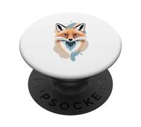 Cabeza de Zorro con Formas abstractas PopSockets PopGrip Adhesivo