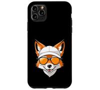 Cabeza de zorro en estilo cartoon con gorra y gafas Carcasa para iPhone 11 Pro Max