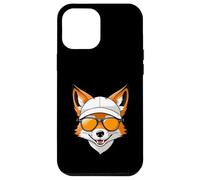 Cabeza de zorro en estilo cartoon con gorra y gafas Carcasa para iPhone 12 Pro Max