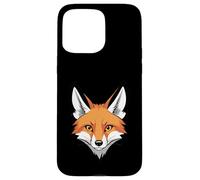 Cabeza de zorro estilizada en naranja y blanco Carcasa para iPhone 15 Pro Max