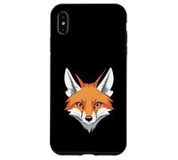 Cabeza de zorro estilizada en naranja y blanco Carcasa para iPhone XS Max