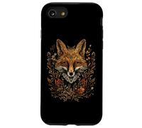 Cabeza de zorro intrincada con detalles florales Carcasa para iPhone SE (2020) / 7 / 8