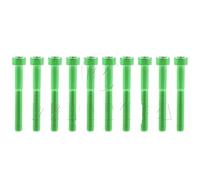 Cabeza hexagonal con tapa de perno titanio, 10 Uds., for piezas bicicleta montaña para reparación(Green,M6x30mm)