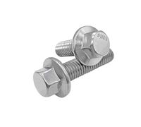 Cabeza hexagonal de acero inoxidable 304 con tornillo de cubierta de brida dentada 1/4-20 5/16-18 3/8-16 sujetador de hardware industrial(1/4-20x1/2(20pcs))