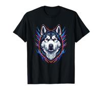 Cabeza Husky Lobo Místico Poder Espiritual Alfa del Norte Camiseta