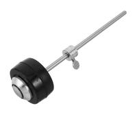 Cabeza Maza Redonda Negra para Pedal de Bombo, Repuesto | Metal y Plástico, Compatible Batería Electrónica y Acústica, Protege la Superficie del Tambor, Eje Incluido