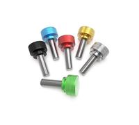 Cabeza moleteada de aluminio de color, rosca de acero inoxidable, tornillos de pulgar for apretar a mano, modificación de caja de ordenador M3M4M5M6M8(Blue,3Pcs M4x6)