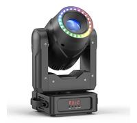 Cabeza Móvil 150W RGBW LED Gobo Luces de Escenario, DMX512 Spot Zoom Con 13°-15° Efecto de Focus, 7 Patrones, 7 Colores, 3 Prismas - Para Discoteca, DJ, Bar, Fiesta, Navidad