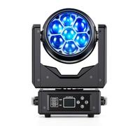 Cabeza Móvil 280W LED RGBW con DMX512,Proyector Foco Electrónico,Efectos Wash Beam Vortex Kaleidoscopio,Foco Luz Discoteca Beam Moving Head para Escenario Club DJ Bar Fiesta Show Bar Boda