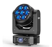 Cabeza Móvil 7X40W RGBW Wash Zoom Efecto Luces DMX512 23CH/35CH/51CH Iluminación Luces para Discoteca Club Bar Navidad