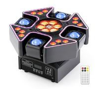 Cabeza Móvil LED 150W 4 en 1 Luces de Escenario,Ojo de Abeja RGBW con Haz 4 Brazos y Wash,Foco Luz de Discoteca con Control Remoto,DMX512 Luz Estroboscópica para DJ Disco Bar Fiesta Boda Halloween