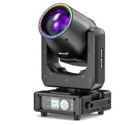 Cabeza Móvil LED 230W 7R Beam Mini RGBW Iluminación de Escenario 14 Colores14 Gobos Luces de Fiesta dmx Prisma para Halloween DJ bar cumpleaños discoteca