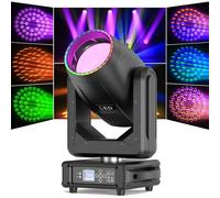 Cabeza Movil LED 300W Beam Luces Discoteca 18 Gobos 15 Colores Luces de Fiesta DMX Moving Head Luces para Iluminación del Escenario Fiesta Navideña Bar Club Boda