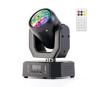 Cabeza Móvil LED 30W,DMX512 RGW Efectos de Iluminación,5 Modos de Control Con Control Remoto Mini Cabeza Movil LED Discoteca Para DJ, Fiestas e Iluminación Marca: Yespick