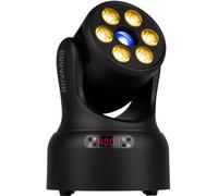 Cabeza móvil LED Wash 4 en 1 6 LED RGBW 8 W con gobo de 30 W (NOVA68G-BK) - beamZ