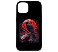 Cabeza Muerta Luna Gótica Cráneo Negro Cuervo Halloween Carcasa para iPhone 13