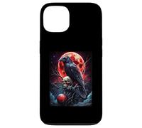 Cabeza Muerta Luna Gótica Cráneo Negro Cuervo Halloween Carcasa para iPhone 13