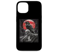 Cabeza Muerta Luna Gótica Cráneo Negro Cuervo Halloween Carcasa para iPhone 13