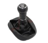 Cabeza Palanca Cambios para Seat para Leon 2000 2001 para Toledo 1999 2000 2001 Palanca De Cambios De 5 Velocidades Orificio 23 Mm Pomo Cambio Coche Funda Cuero Línea Roja Velocidades Pomo Palanca