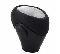 Cabeza Palanca Cambios para Smart para City para Coupe 450 para Two para Cabrio para Coupe 451 450 Pomo De Palanca De Cambios Automático De Cuero Velocidades Pomo Palanca(Silver)