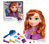 Cabeza para Peinados Anna de Frozen 2 de Disney, 14 Piezas, Juego de simulación,