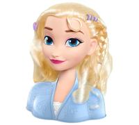 Cabeza para Peinados Disney’s Frozen 2 Elsa Styling Head, de Pelo Rubio, con 17 Accesorios para Ponerse en el Pelo y Compartir; Juguetes para niños a Partir de 3 años de Just Play