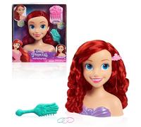Cabeza para Peinados Princesa Ariel de Disney de 20 cm, 7 Piezas, Cabello pelirrojo, Juego de simulación, Juguetes para niños a Partir de XX años de Just Play