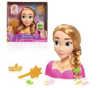 Cabeza para Peinados Princesa Rapunzel de Disney, de Pelo Rubio, Juego de simulación de 10 Piezas, enredado, Juguetes para niños a Partir de 3 años de Just Play