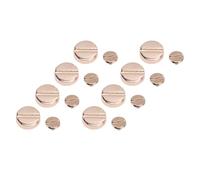 Cabeza plana aleación de zinc clavos de tornillo 12mm 50 Sets oro para cinturón bolso, ropa de cartera con remaches de cuero instalación y embellecimiento para diferentes materiales
