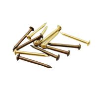 cabeza plana redonda vallada cubierta de hormigón Clavos de cabeza plana for madera, cobre puro, bronce dorado, paquete varios tamaños(Golden,10pcs 2.8x40mm)