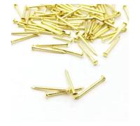 cabeza plana redonda vallada cubierta de hormigón Clavos de cabeza redonda hierro for madera, paquete 200 dorados, diámetro 1,2-1,8mm, longitud 6-30mm(1.5x10mm)