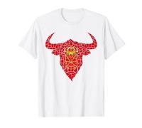Cabeza Toro Mosaico Bandera Navarra San Fermín Orgullo Camiseta