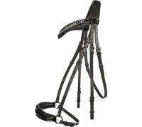 Cabezada -Carolin- HKM rienda simple - Negro / Cob