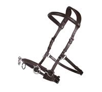 Cabezada de cuadra Cavesson Leather QHP - Marrón / 5