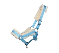 Cabezada de cuadra Head collar potro con fur QHP - Baby-blue / Pony