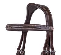 Cabezada inglesa Low Cabezada inglesa luxury incl. reins QHP - Dark brown / cob