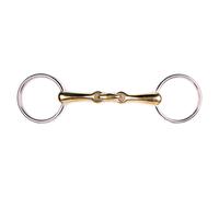 Cabezada inglesa Snaffle filete double jointed German Argentan QHP - 12.5