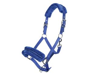 Cabezada nylon -Glitter- con borreguillo - Azul violáceo / Cob