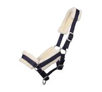 QHP Cabezada para Potro con Piel, Azul Oscuro - Pony QHP
