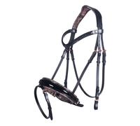 Cabezada -Sofia- HKM - negro/rosa-oro / Pony