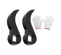 Cabezal adaptador de llave de palanca de 2 piezas con guantes, herramienta de acero resistente para reparación, demolición y uso en construcción de vehículos con función de flexibilidad ajustable (C)