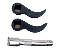 Cabezal adaptador de llave de palanca de 3 piezas con accionamiento de 1/2 pulgada para reparación de automóviles y extracción de medio eje, hecho de acero al cromo vanadio para un uso duradero (B)