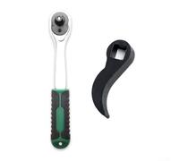 Cabezal adaptador de llave de trinquete, acero al cromo vanadio tratado térmicamente, 3/8 pulgadas y 1/2 pulgadas, para extracción automotriz de medio eje y espacio reducido (9.5 mm)