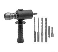 Cabezal adaptador de taladro eléctrico a martillo con portabrocas seguro y fijación de tornillo para un posicionamiento estable de la broca y diseño ligero portátil