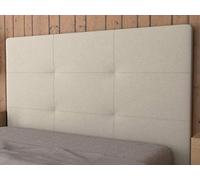 Cabezal Cama Andrea Tapizado de Tela Acolchado 8 cm con Fijación a Pared - Cabecero de Cama Suave y Elegante - Cama de 160 (170 x 120 cms) Beige Claro Textil Suave - Cabeceros Acolchados