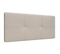 Cabezal Cama Andrea Tapizado de Tela Acolchado 8 cm con Fijación a Pared - Cabecero de Cama Suave y Elegante - Cama de 150 (160 x 70 cms) Beige Claro Textil Suave - Cabeceros Acolchados